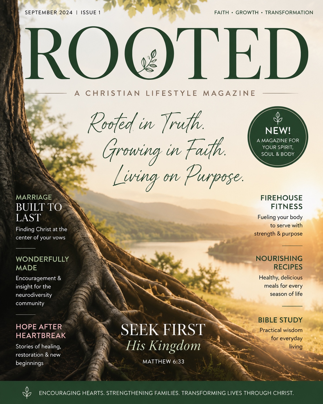 ROOTED Christian Lifestyle Magazine cover